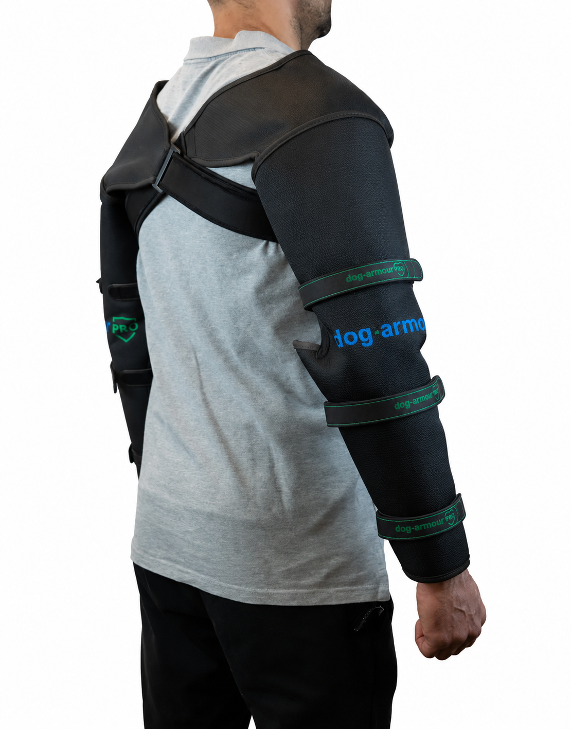 NEW HIDDEN FULL SLEEVE PLUS by Dog Armour PRO worn by a professional K9 decoy during bite training.