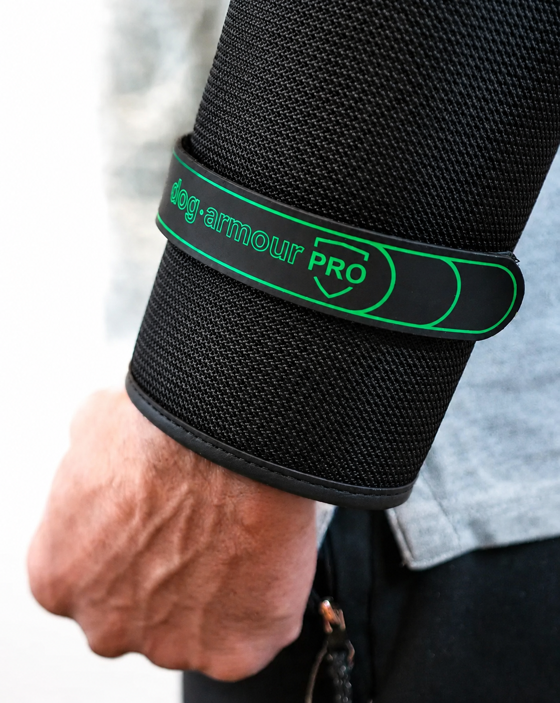 NEW HIDDEN FULL SLEEVE PLUS by Dog Armour PRO worn by a professional K9 decoy during bite training.