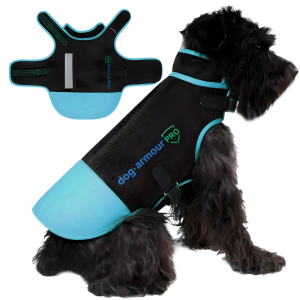 dog armour PRO | New Blue anti-bite protection vest K2 2.0 for dogs, Waterproof and Reflective