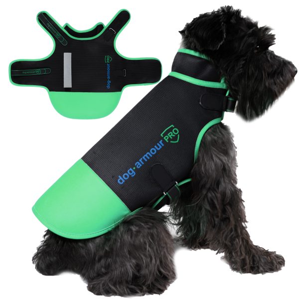 dog armour PRO | New Green anti-bite protection vest K2 2.0 for dogs, Waterproof and Reflective