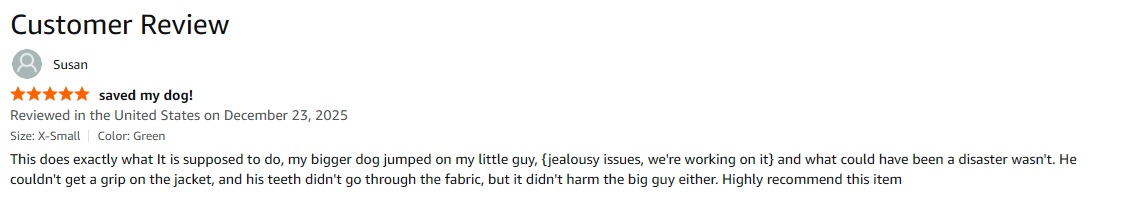 Dog Armour PRO Customer Review Saved My Dog