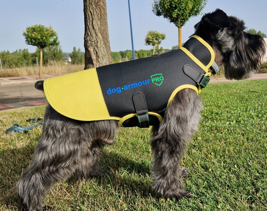 Dog Armour PRO anti-bite vest for dogs in yellow