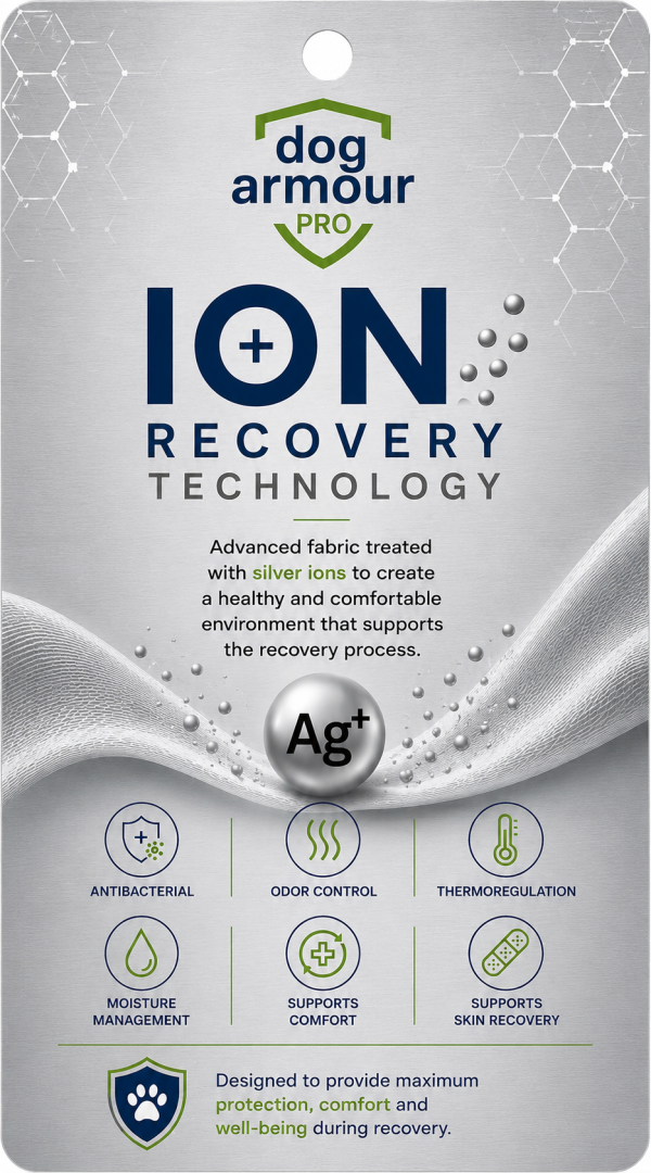 Advanced Recovery Vest for Dogs with ION Silver Technology by Dog Armour PRO